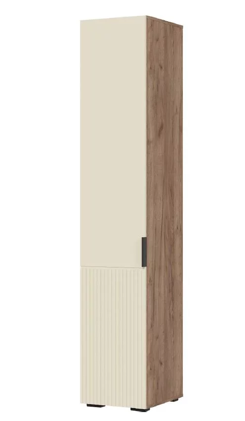 СОНАТА ШК 01 Шкаф 400 (400х2100х460)Фасад МДФ МОНО КЕРАМИКА/Корпус ДУБ КРАФТ ТАБАЧНЫЙ