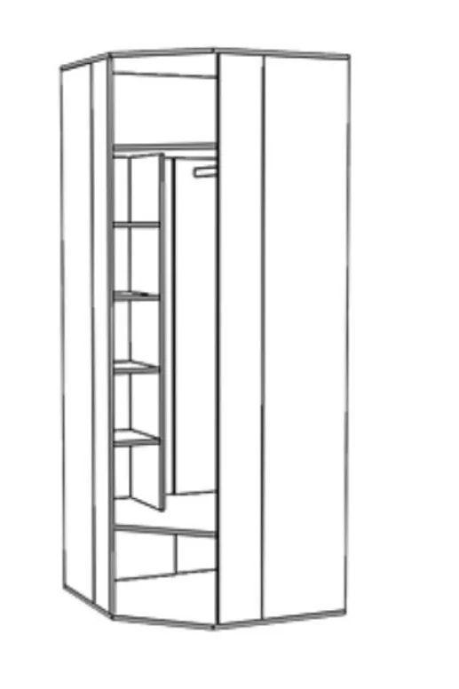 "КОНГО" ВЕНГЕ/ДУБ Шкаф угловой    2300*910*910                        
