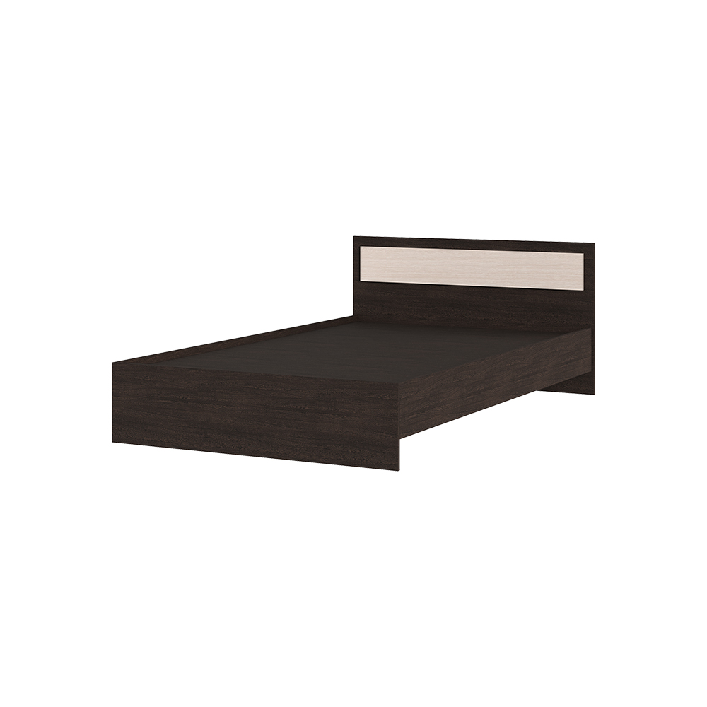 Спальня Кровать ГАРМОНИЯ КР 609 (1,252х0,7х2,032) фасад БЕЛФОРТ/корпус ВЕНГЕ