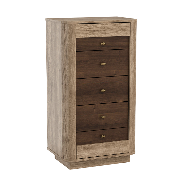 Комод 34.12 "Фантазия"/(дуб каньон / дуб кальяри / ДВПО: венге / профиль: дуб каньон)