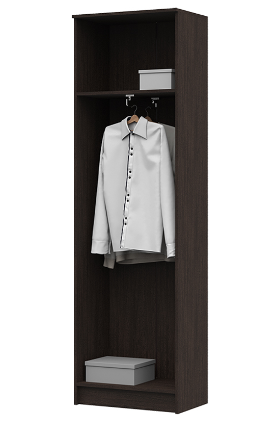 Прихожая МАШЕНЬКА ШК 203 шкаф скалка (0,6х2,02х0,376) фасад БЕЛФОРТ/корпус ВЕНГЕ