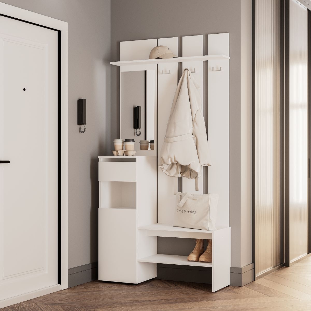 "Мия" Прихожая  (Белый)