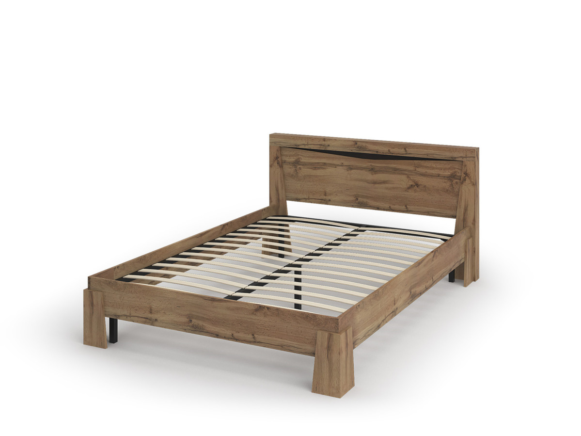 Спальня ПАОЛА КР 701 (1700х844х2120 мм) с ортопедом ВЕНГЕ/ДУБ КРАФТ ЗОЛОТО