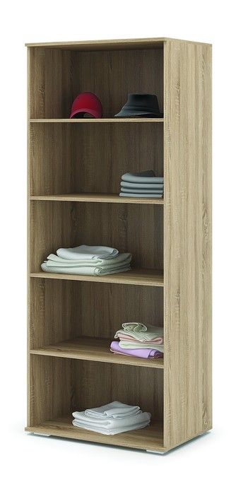 Гостиная АФИНА  ШК 111 шкаф 2-х створчатый (0,8х1,976х0,53) фасад МДФ БЕЛЫЙ ГЛЯНЕЦ_СОНОМА/корпус СОН