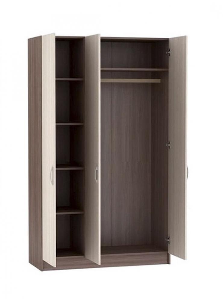 Спальня БАСЯ ШК 553 шкаф 3-х створчатый (1,2х2,02х0,506) фасад ШИМО СВЕТЛ/корпус ШИМО ТЕМН