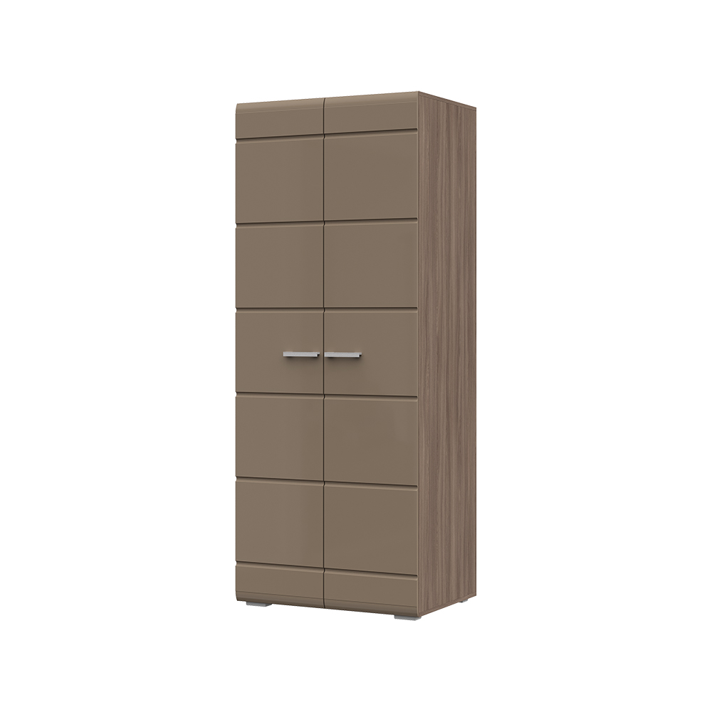 Спальня СИМБА шкаф 2-х створчатый (0,8х2,0х0,57) фасад МДФ КОФЕ С МОЛОКОМ/СНЯТО