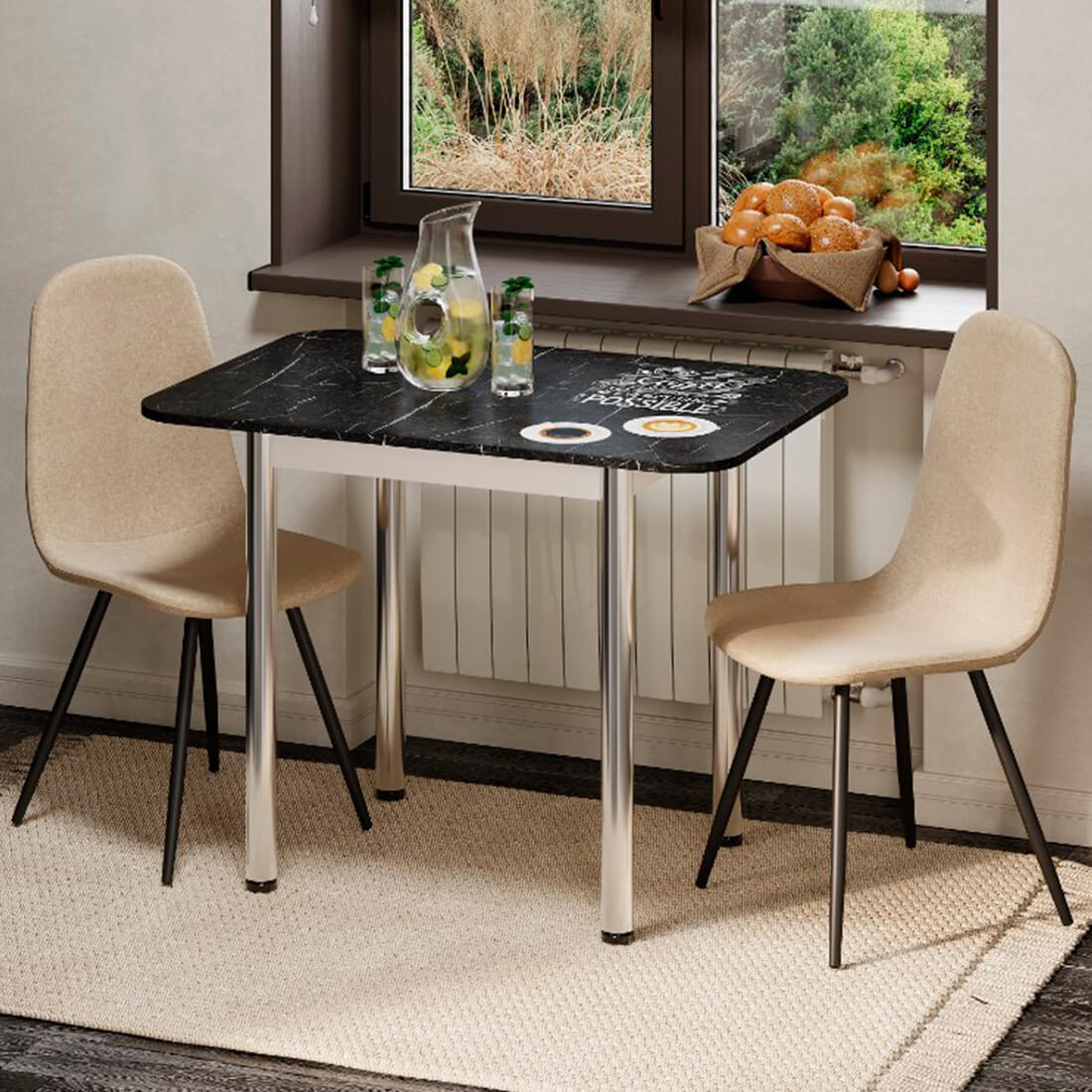 Стол обеденный "Арт" Мрамор СНЯТО