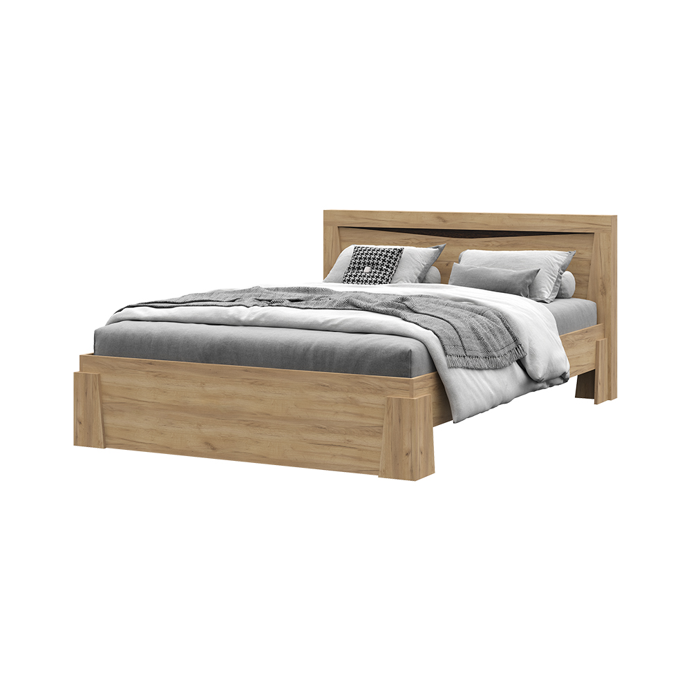 Спальня ПАОЛА КР 702 (1500х844х2120 мм) с ортопедом ВЕНГЕ/ДУБ КРАФТ ЗОЛОТО