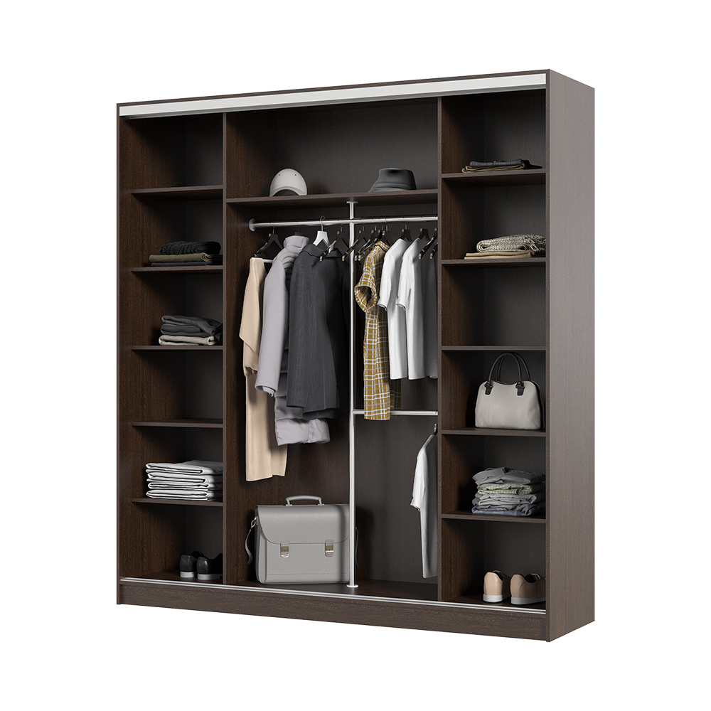 Шкаф купе АЛЬЯНС 2,0 м (2,0х2,2х0,61) БЕЛФОРТ/ВЕНГЕ