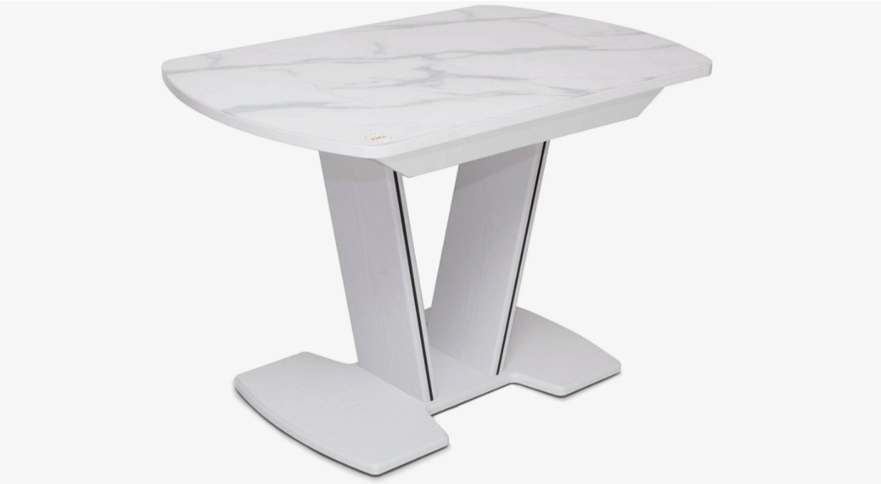 "Вектор 1,45" МАТОВЫЙ Стол  раздв.(Белый) 