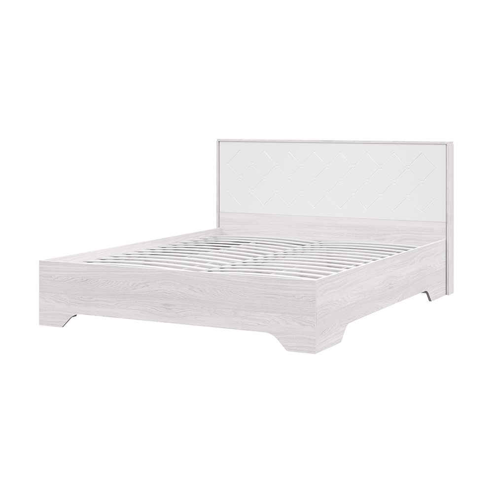 Спальня Кровать с ортопедом Сальма КР 024 (1682х970х2136) фасад МДФ БЕЛЫЙ ГЛЯНЕЦ/корпус АНКОР