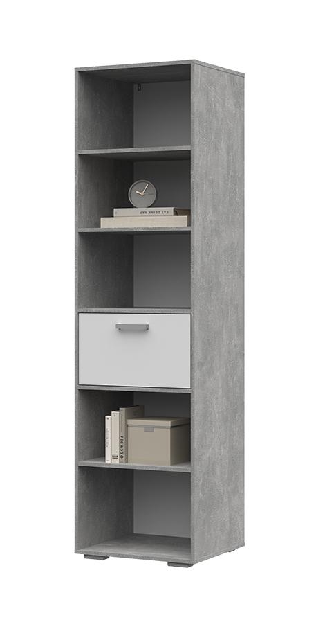 ДЕНВЕР ПН 02 Пенал открытый  (547х2020х504) Фасад БЕЛЫЙ/Корпус АТЕЛЬЕ СВЕТЛЫЙ СНЯТО