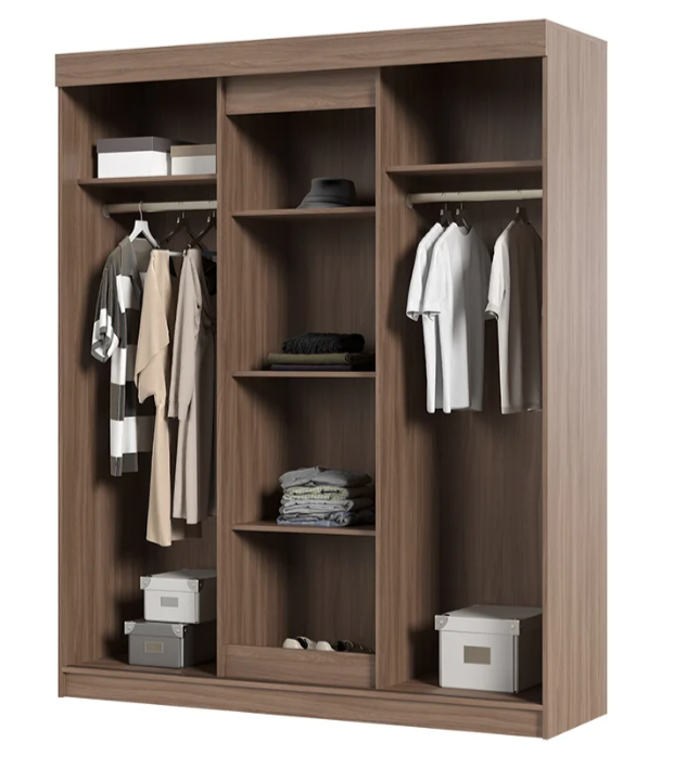 Шкаф купе ФЕЯ (1,6х2,1х0,52) ШИМО СВЕТЛ/ШИМО ТЕМН