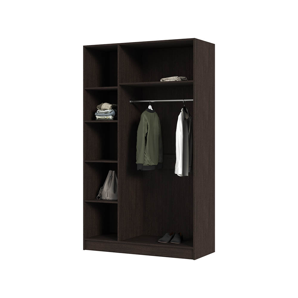 Спальня БАСЯ ШК 557 шкаф 3-х створчатый (1,2х2,02х0,506) фасад БЕЛФОРТ/корпус ВЕНГЕ