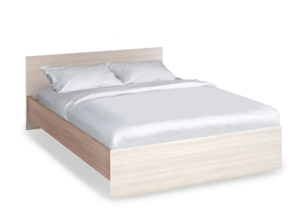 Спальня БАСЯ КР 558 кровать (1,652х0,7х2,032) фасад ШИМО СВЕТЛ/корпус ШИМО ТЕМН СНЯТО