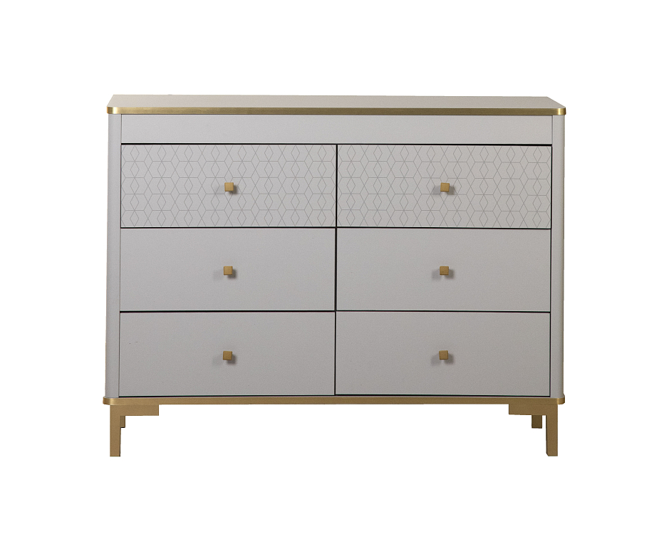 Комод 65.01 "Антре" (серый / золото)