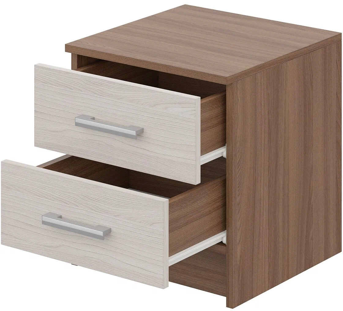 Спальня Тумба прикроватная ГАРМОНИЯ ТБ 601  (0,4х0,45х0,408) фасад ШИМО СВЕТЛ/корпус ШИМО ТЕМН