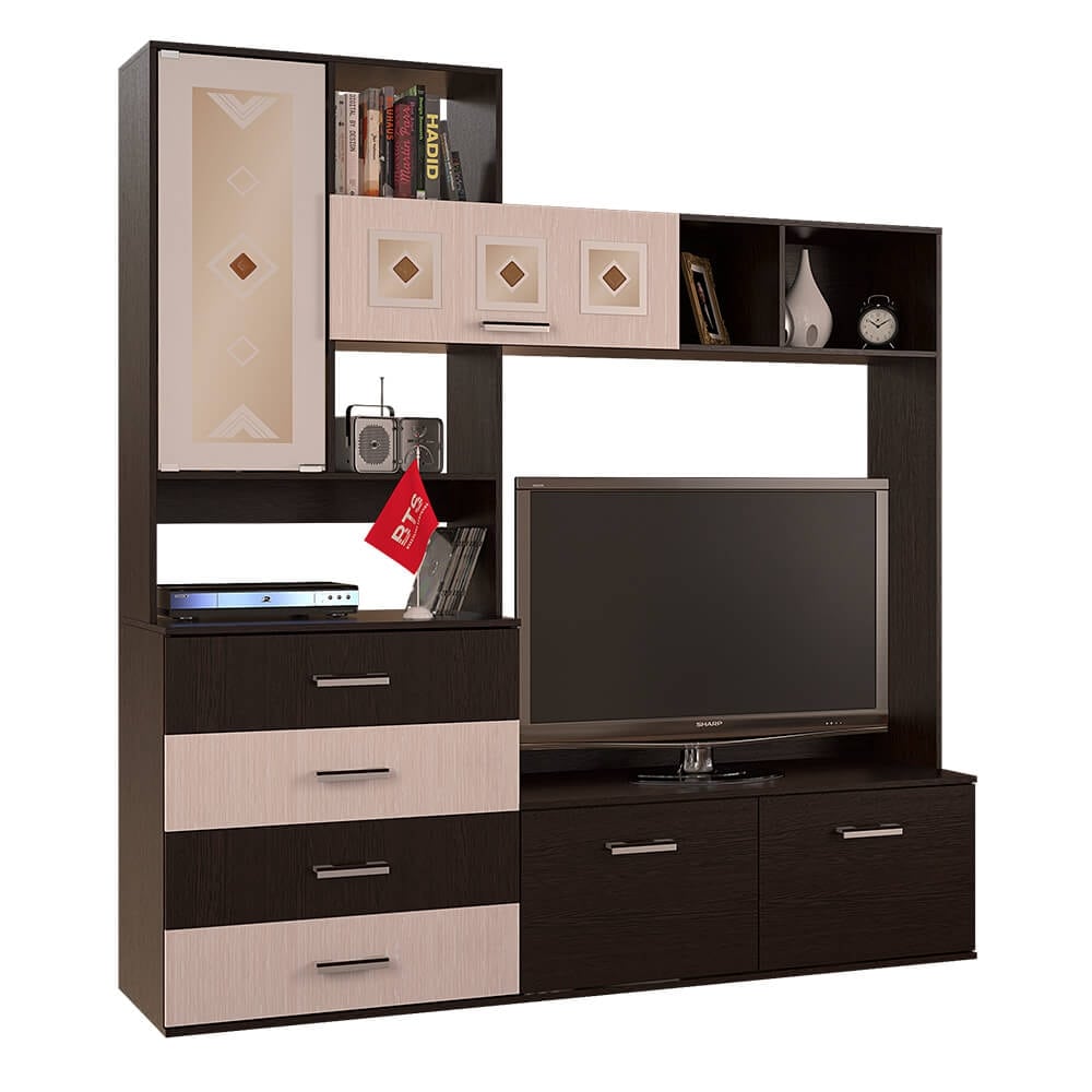 "Белла" Центральная секция" (Венге/Ясень белый) 