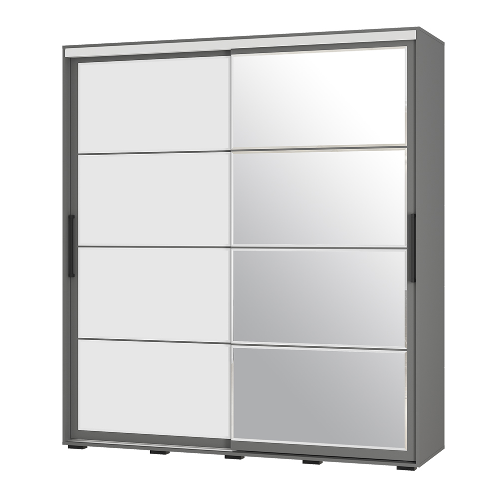 Шкаф-купе "Крафт-6" (1962х2176х591) ГРАФИТ 