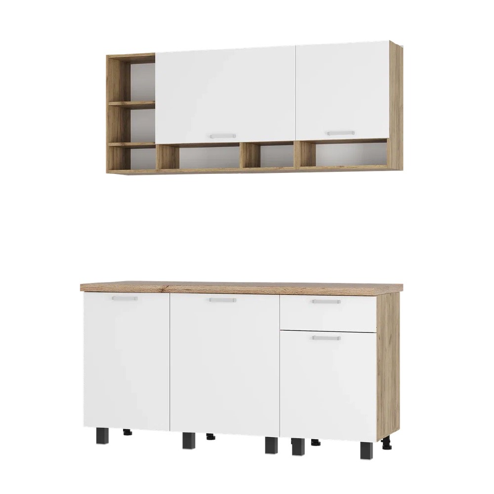 1,60 "Вика" Кухня крафт/белый