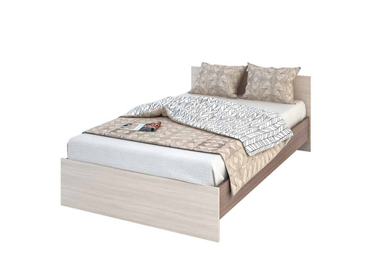 Спальня БАСЯ КР 556 кровать (1,252х0,7х2,032) фасад ШИМО СВЕТЛ/корпус ШИМО ТЕМН