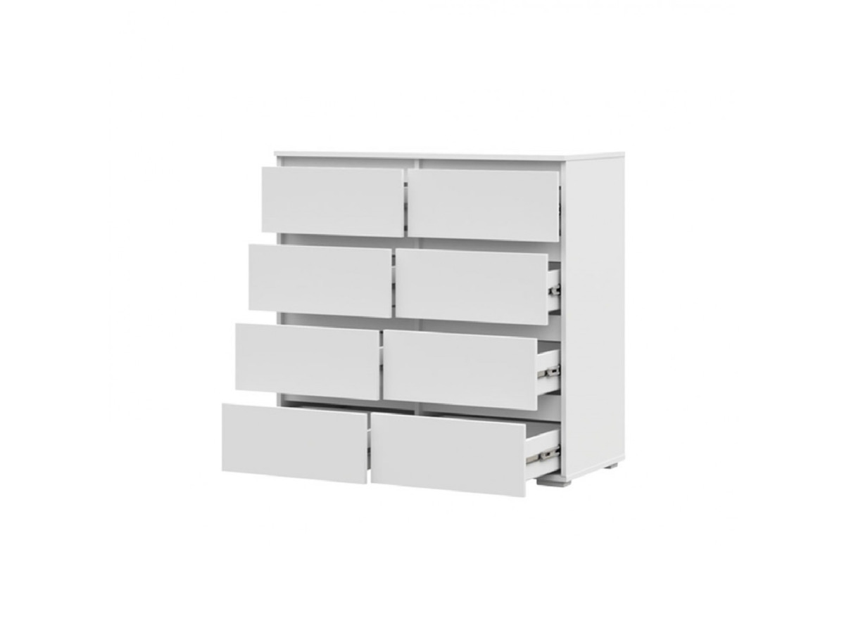 ХЕЛЕН КМ 04 Комод 8 ящиков (1002х958х460) ФАСАД БЕЛЫЙ/КОРПУС БЕЛЫЙ