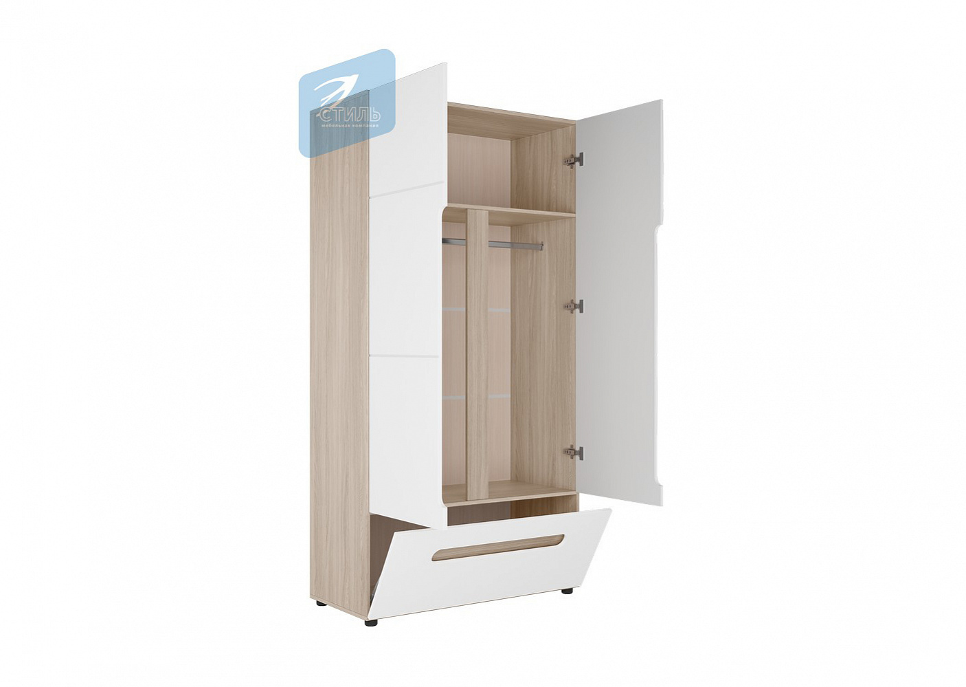 "Палермо-3" Шкаф 2-ств. комбинированый ШК-009