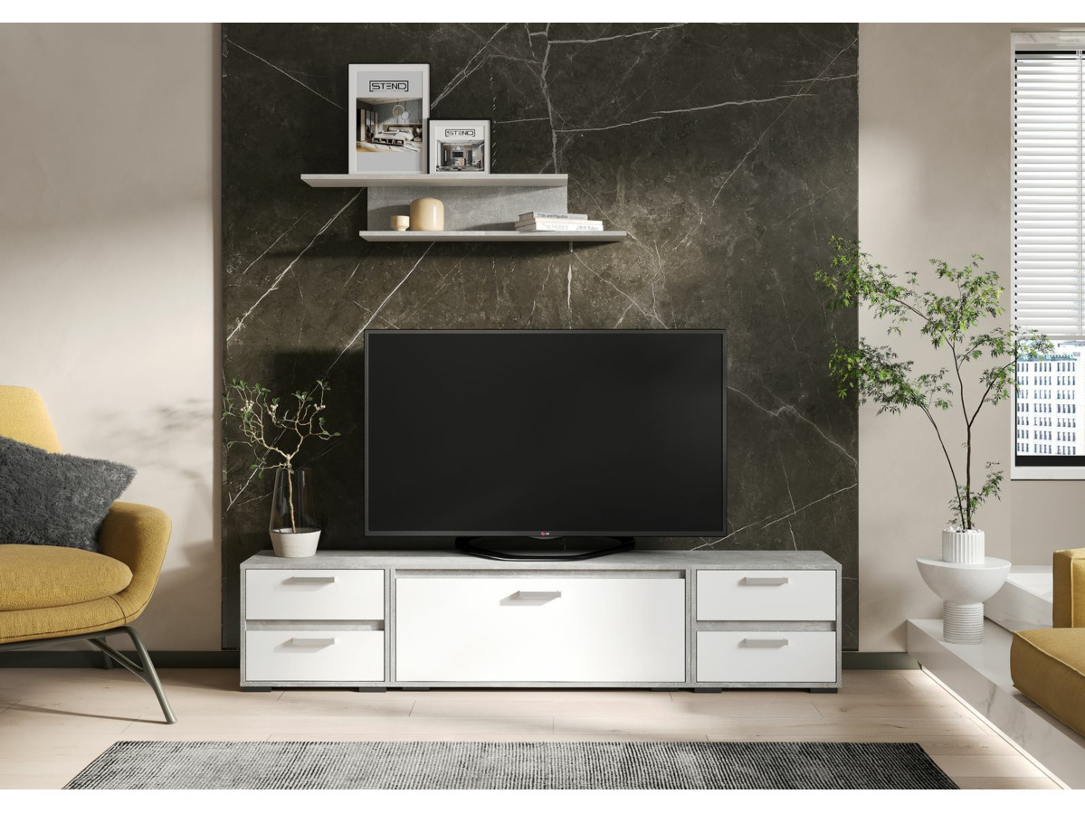 ДЕНВЕР ПЛ 01 Полка (1110х210х210) Корпус БЕЛЫЙ/АТЕЛЬЕ СВЕТЛОЕ СНЯТО