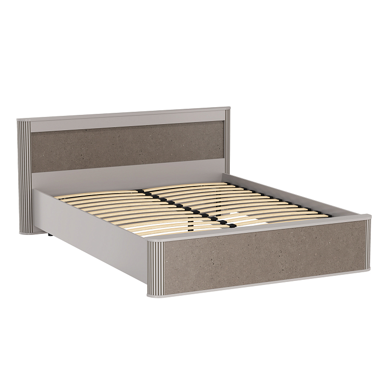 Кровать двойная 34.25-02 "Фантазия" New (под ортопед 5Н) (кашемир / дуо / кашемир патина) (ш.1600)