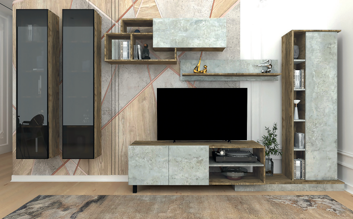 Рондо навесной пенал стекло 