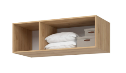 ЛИОН АН-02 Антресоль 1200 Фасад ГРАФИТ СЕРЫЙ/Корпус ДУБ КРАФТ ЗОЛОТО