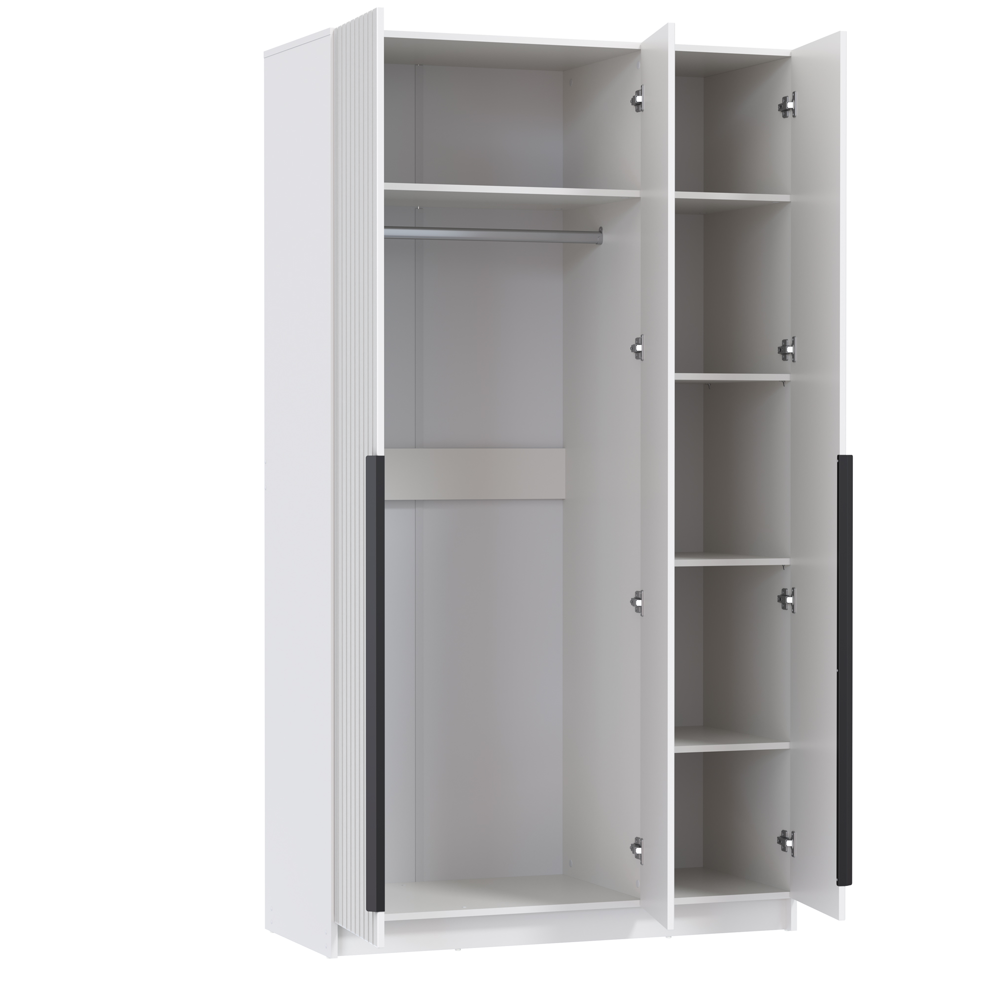 Шкаф для одежды 67.15 "Брандо" (3-х дв.) (МДФ ПВХ белый матовый) (h2150)