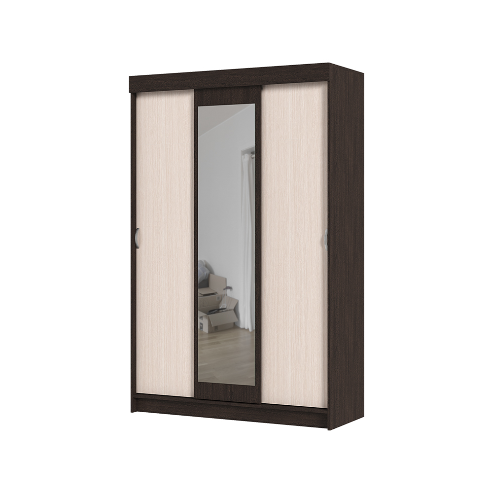 Спальня БАСЯ ШКК 551 шкаф купе (1,3х2,02х0,516) фасад БЕЛФОРТ/корпус ВЕНГЕ СНЯТО