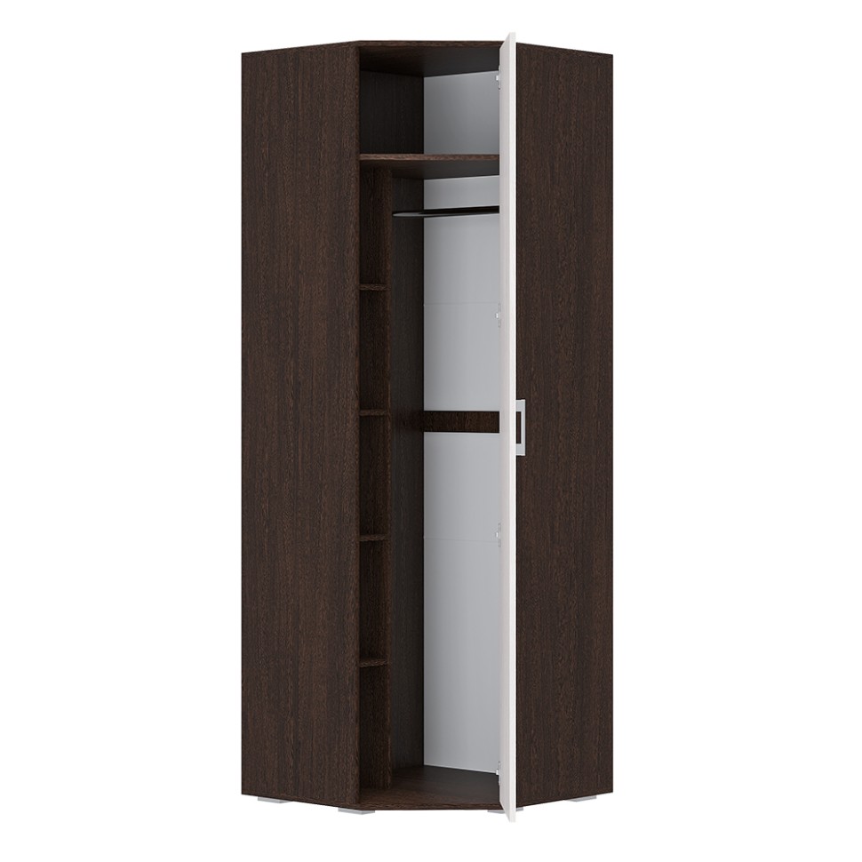 "Белла" Шкаф угловой (Венге/Ясень белый)  