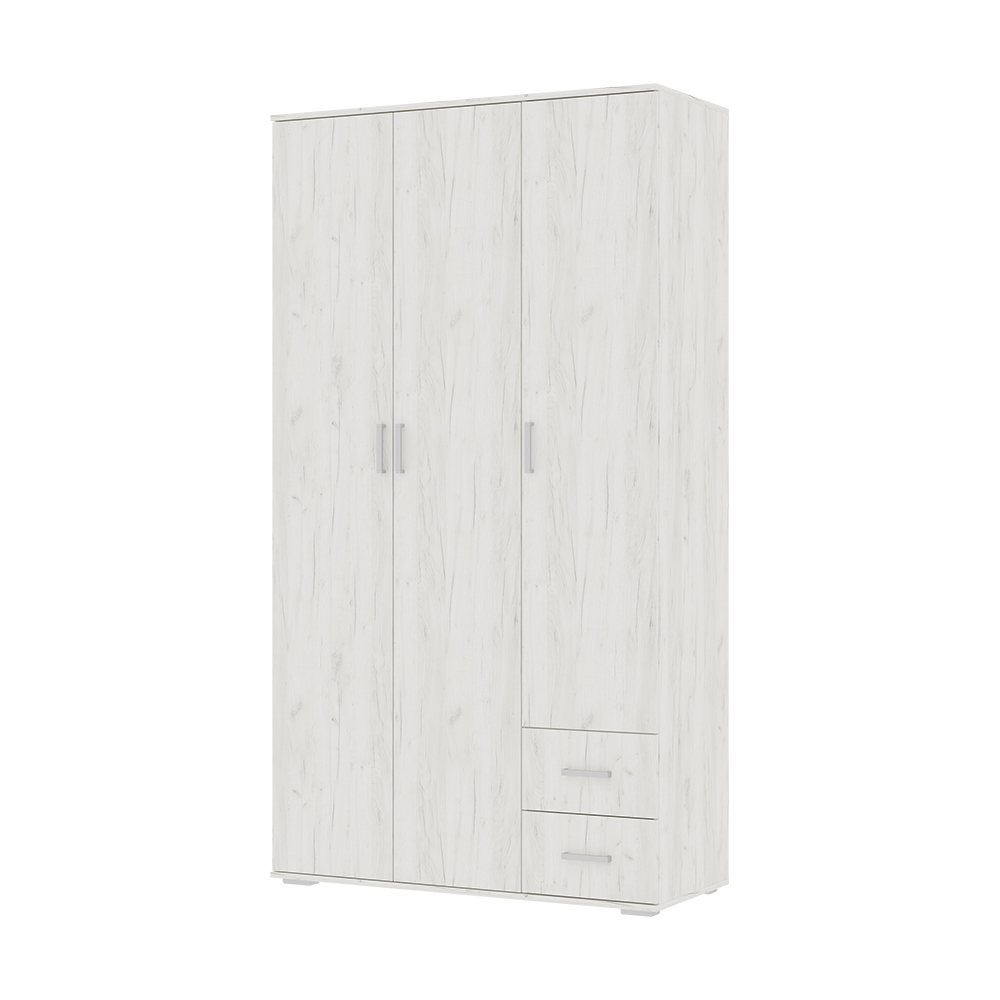 Шкаф НЕЛЬСОН ШК 01 (1.200х2,200х0,500)Фасад ДУБ КРАФТ БЕЛЫЙ/Корпус ДУБ КРАФТ БЕЛЫЙ