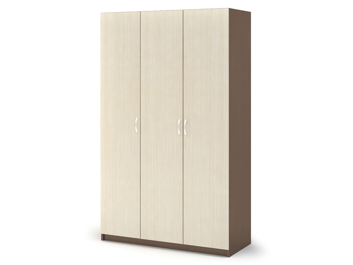 Спальня БАСЯ ШК 557 шкаф 3-х створчатый (1,2х2,02х0,506) фасад ШИМО СВЕТЛ/корпус ШИМО ТЕМН