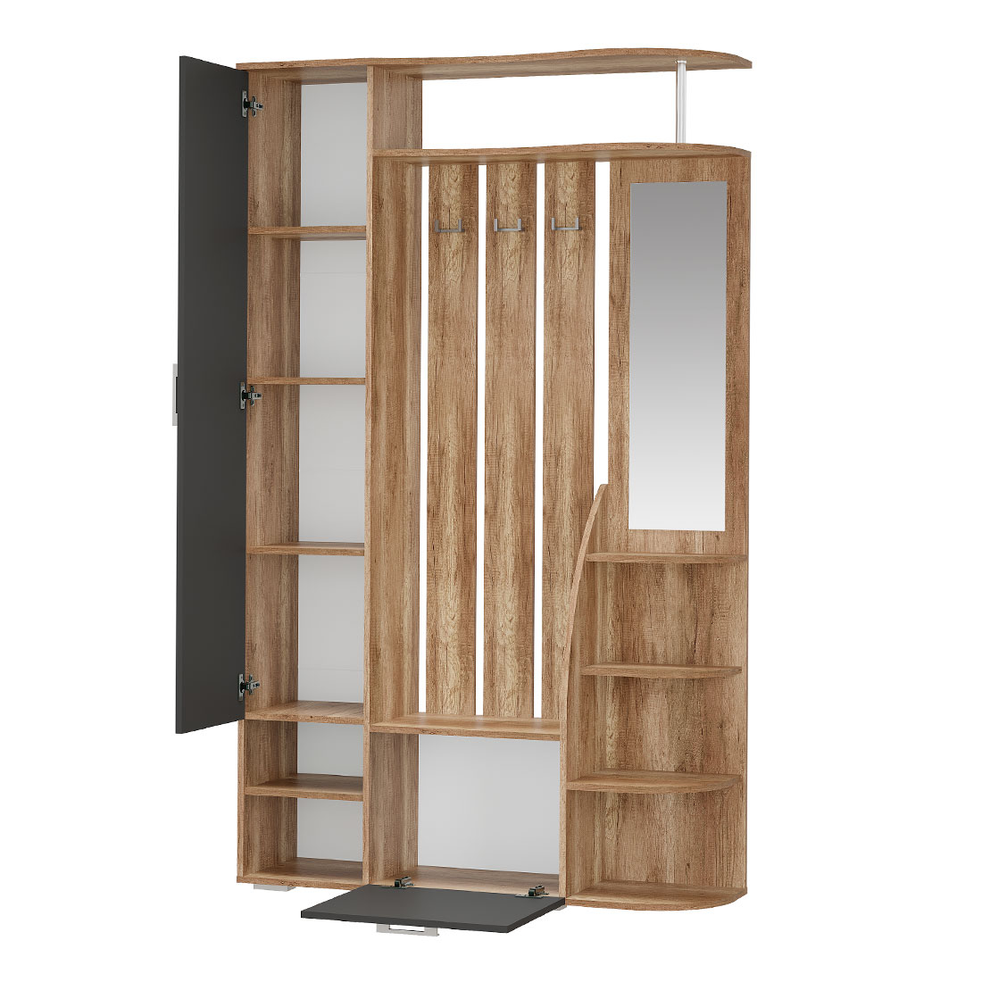 "Агата" Прихожая ПР-03 дуб каньон/графит