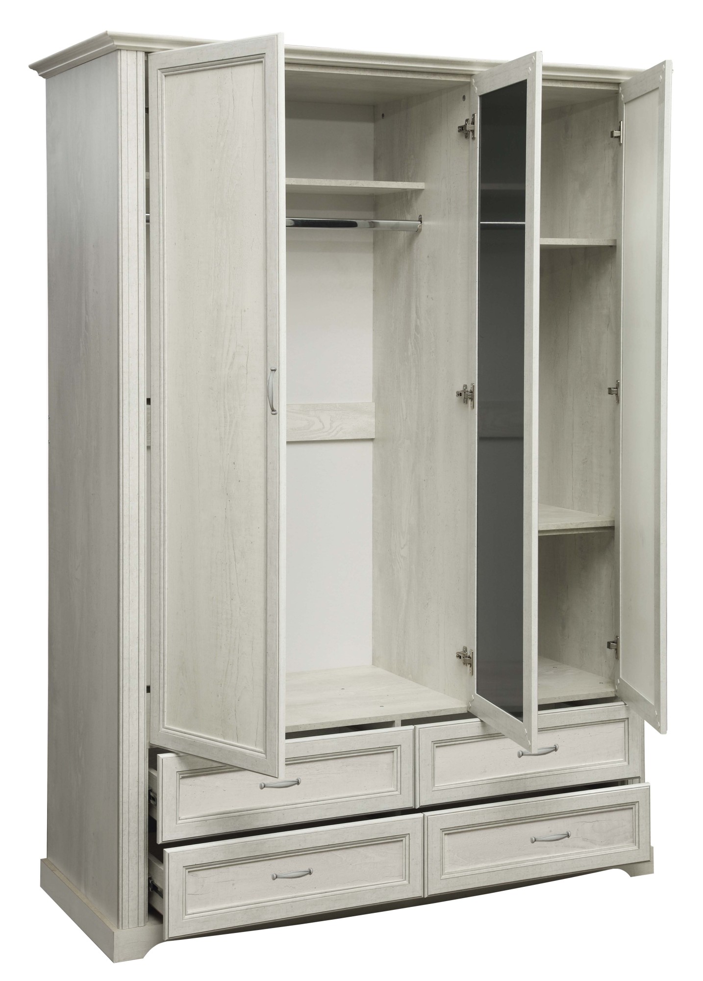 32.02 Шкаф для одежды "Сохо"(бетон пайн белый) 
