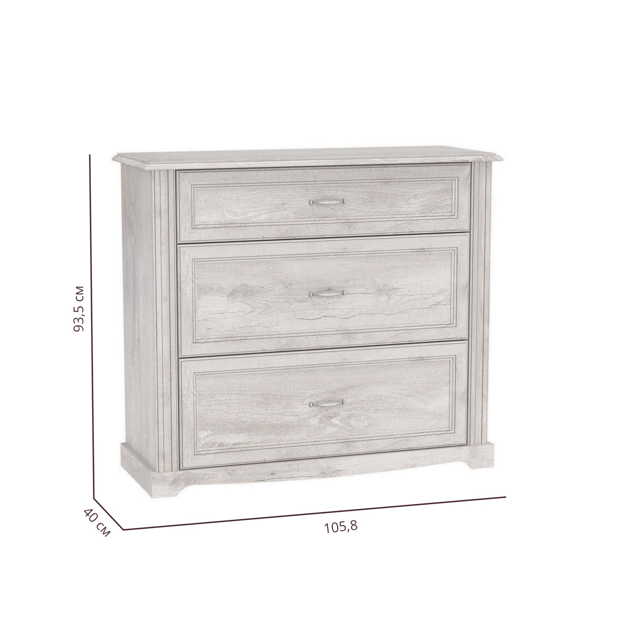 32.12 Комод  "Сохо" (бетон пайн белый)