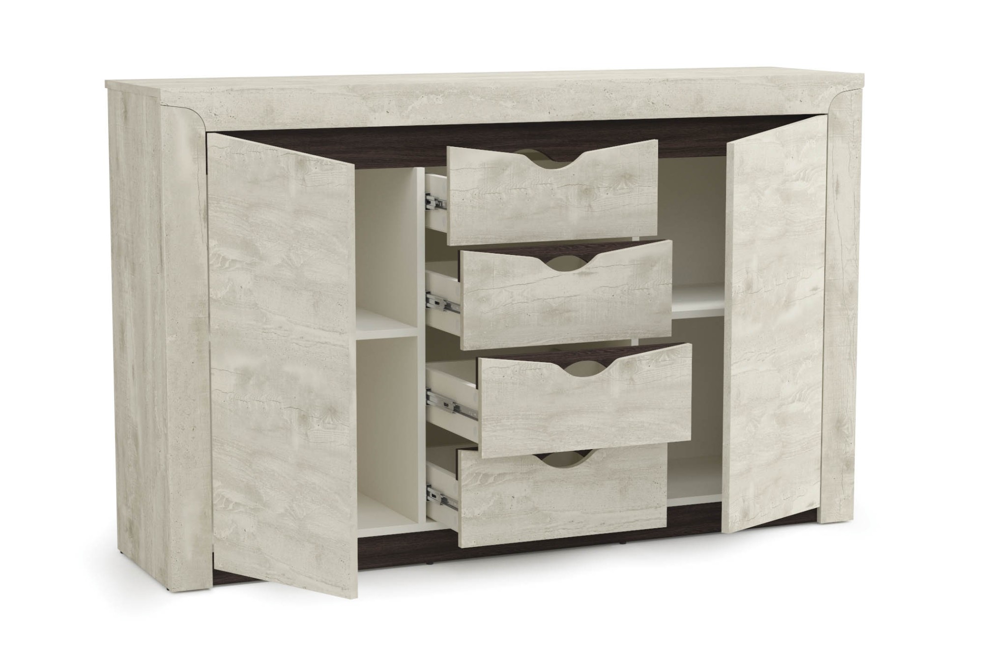 33,19 "Лючия" Тумба (бетон пайн белый/венге/белый)