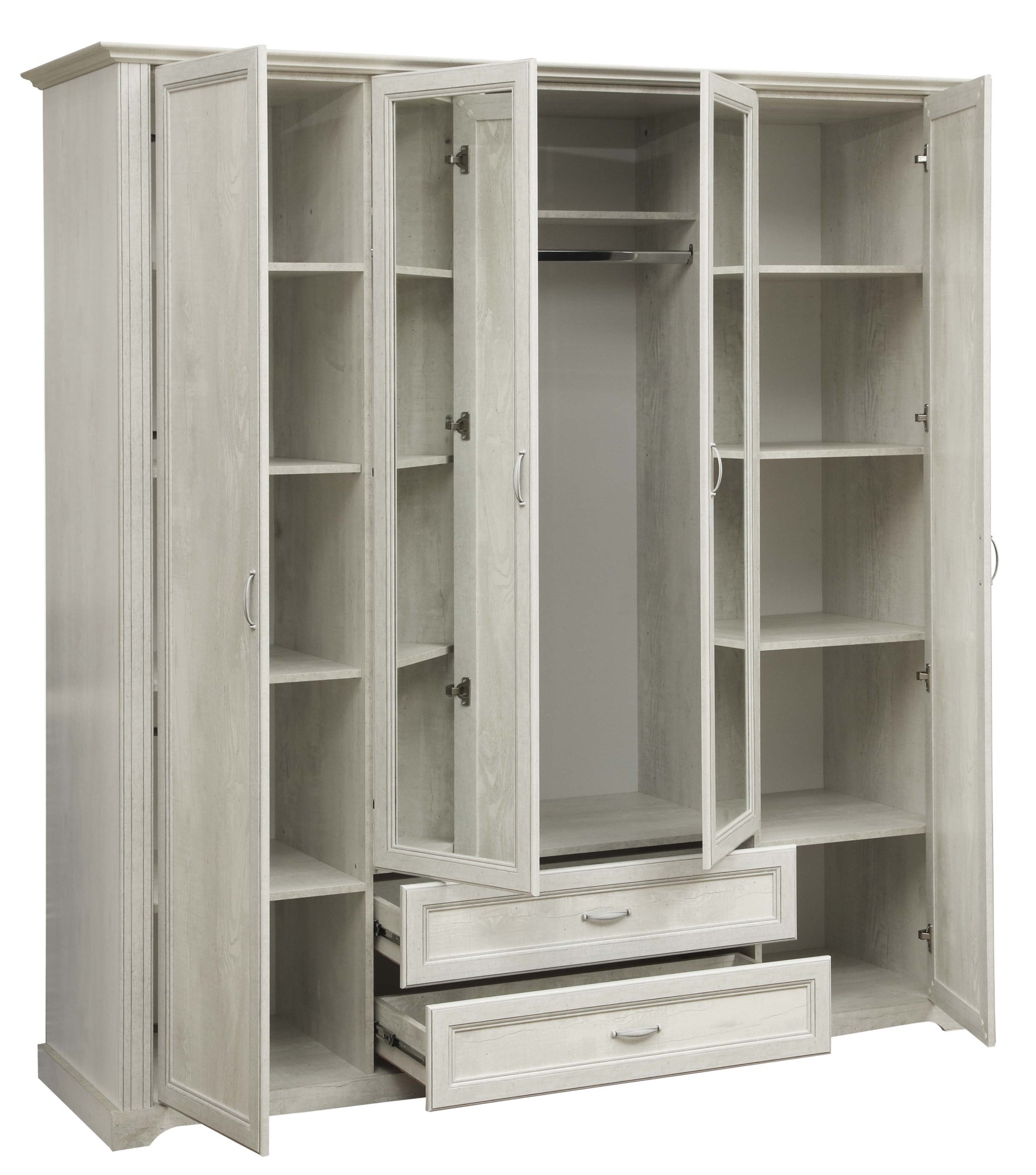 32.01 Шкаф для одежды "Сохо"(бетон пайн белый)