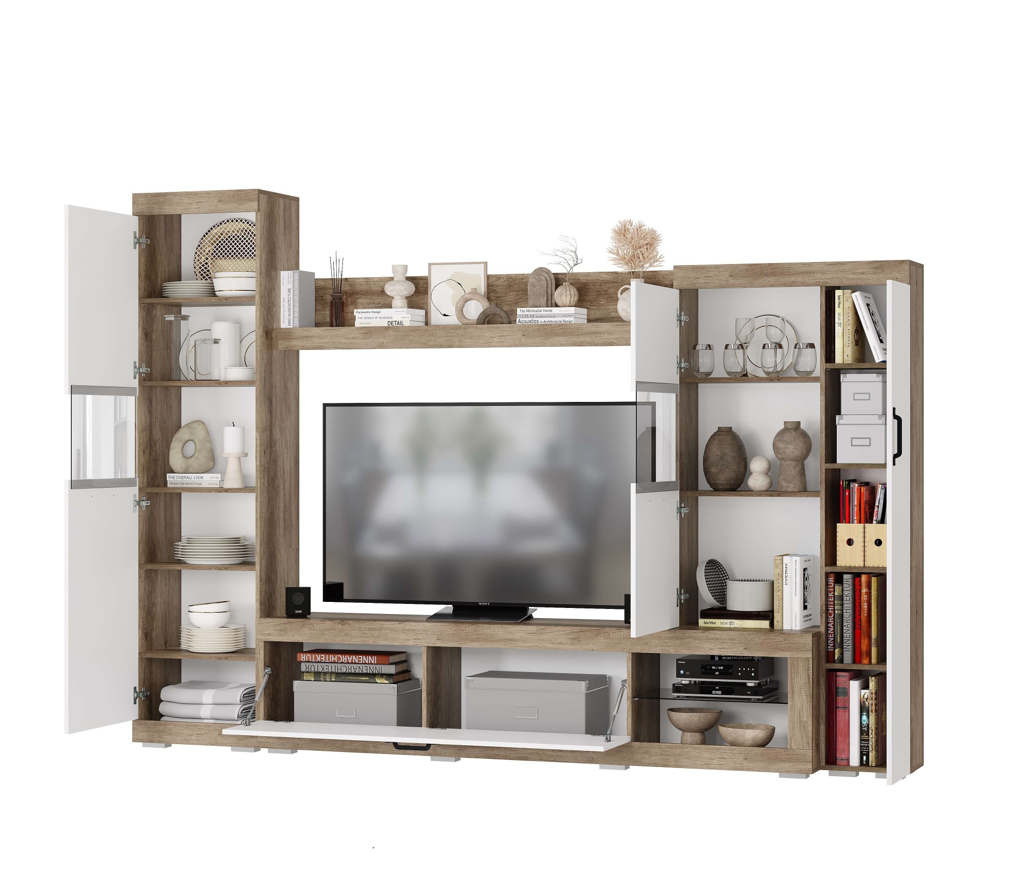 "Тесла" Гостиная Дуб каньон/Белый