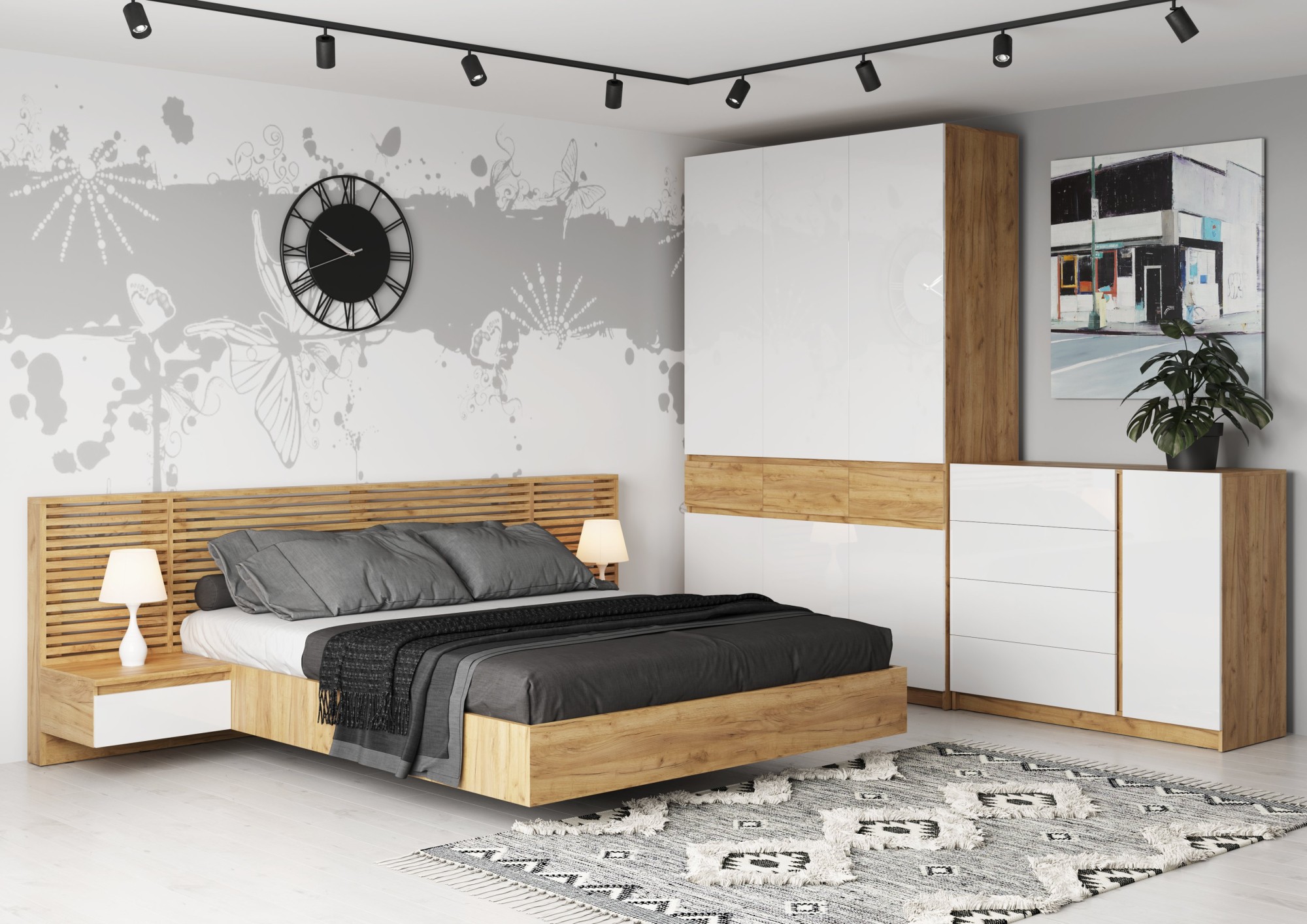 БОСТОН спальный комплект МДФ