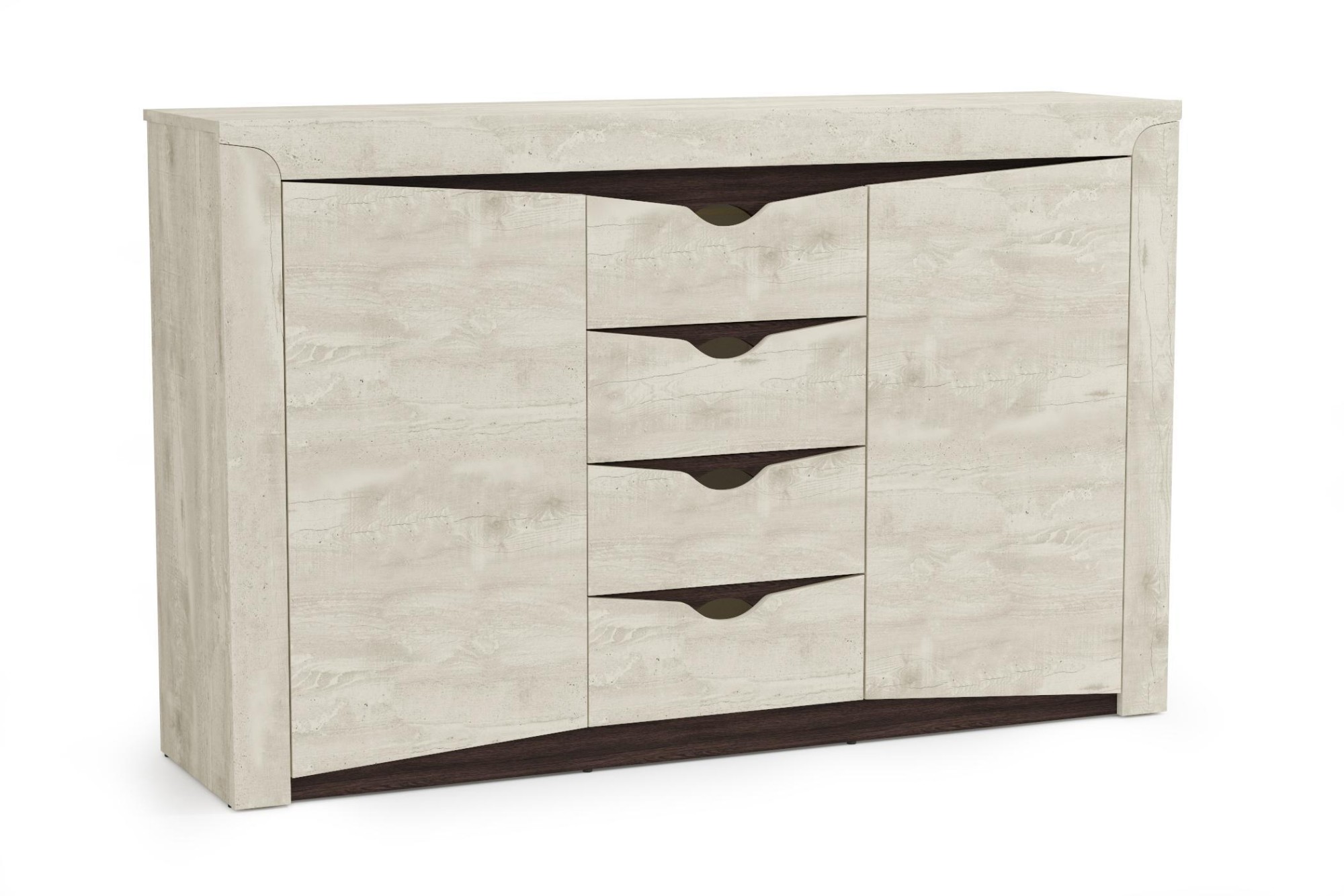 33,19 "Лючия" Тумба (бетон пайн белый/венге/белый)