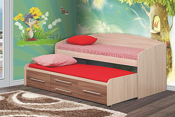 "Адель-5" Кровать двухярусная (Ясень шимо темный/Ясень шимо светлый)