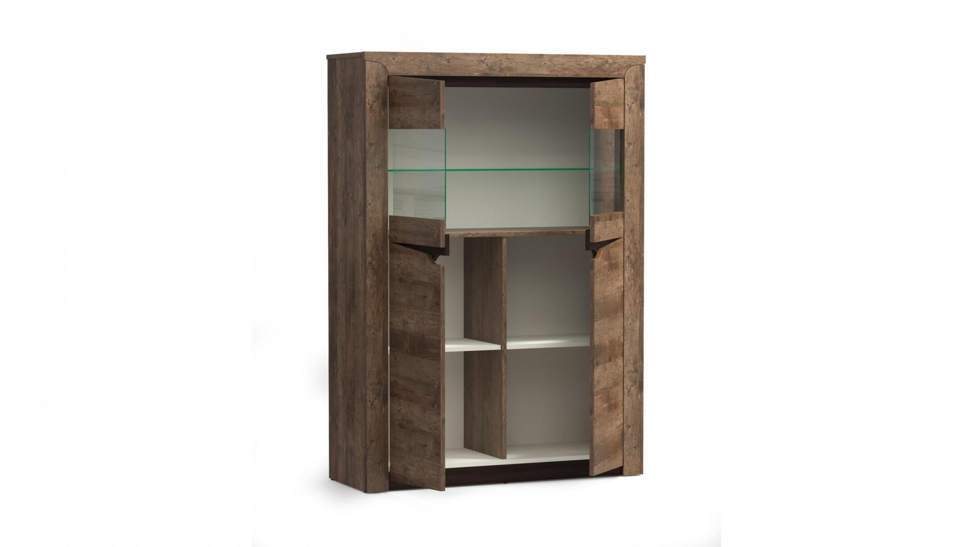 33,15 "Лючия" Шкаф комбинированный (кейптаун/венге/белый/стекло)