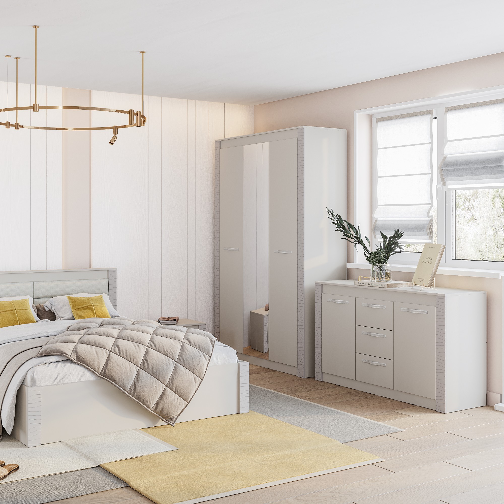 "Монако" Шкаф 3-х дв. ШК-38 Кашемир