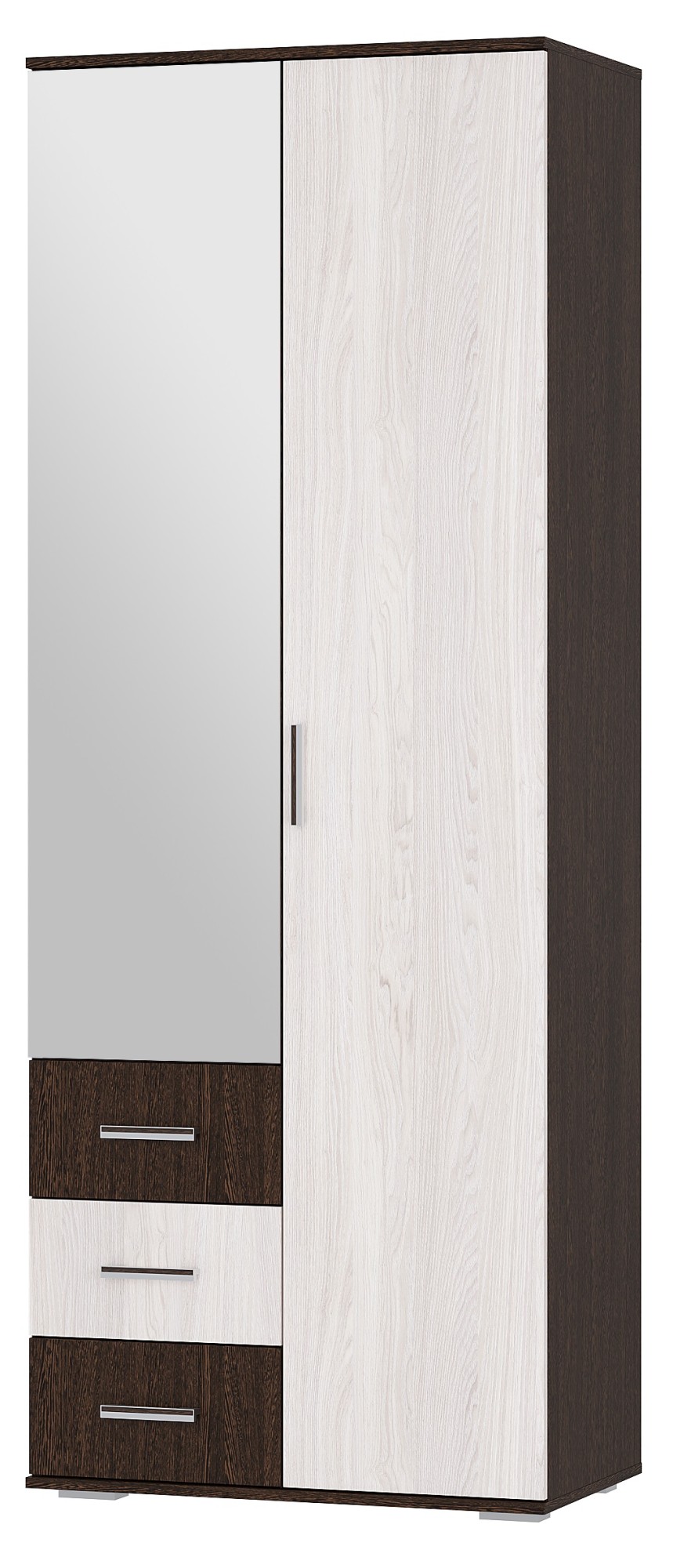 "Белла" Шкаф 2-х ств. Венге/ Ясень белый