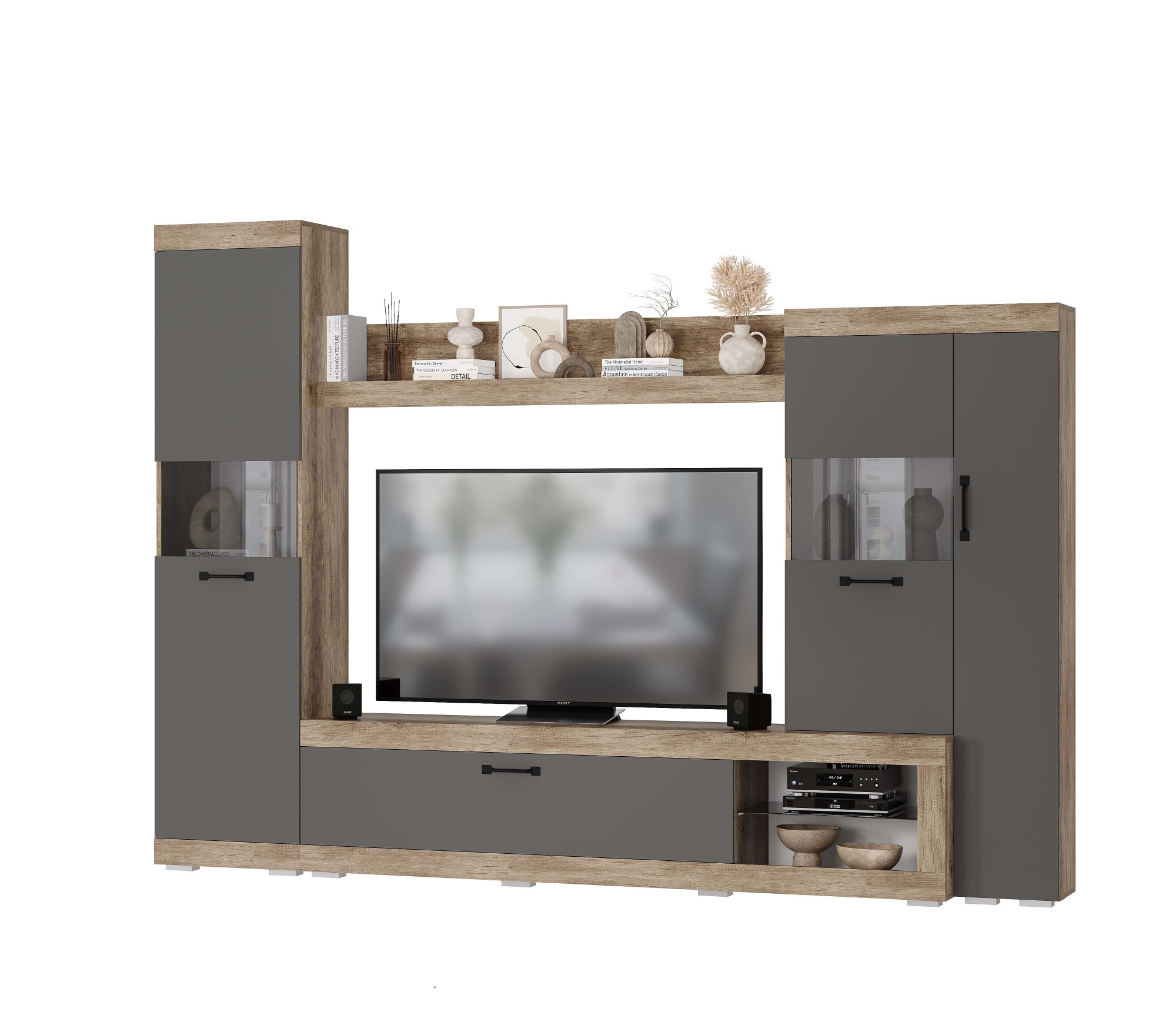 "Тесла" Гостиная Дуб каньон/Графит