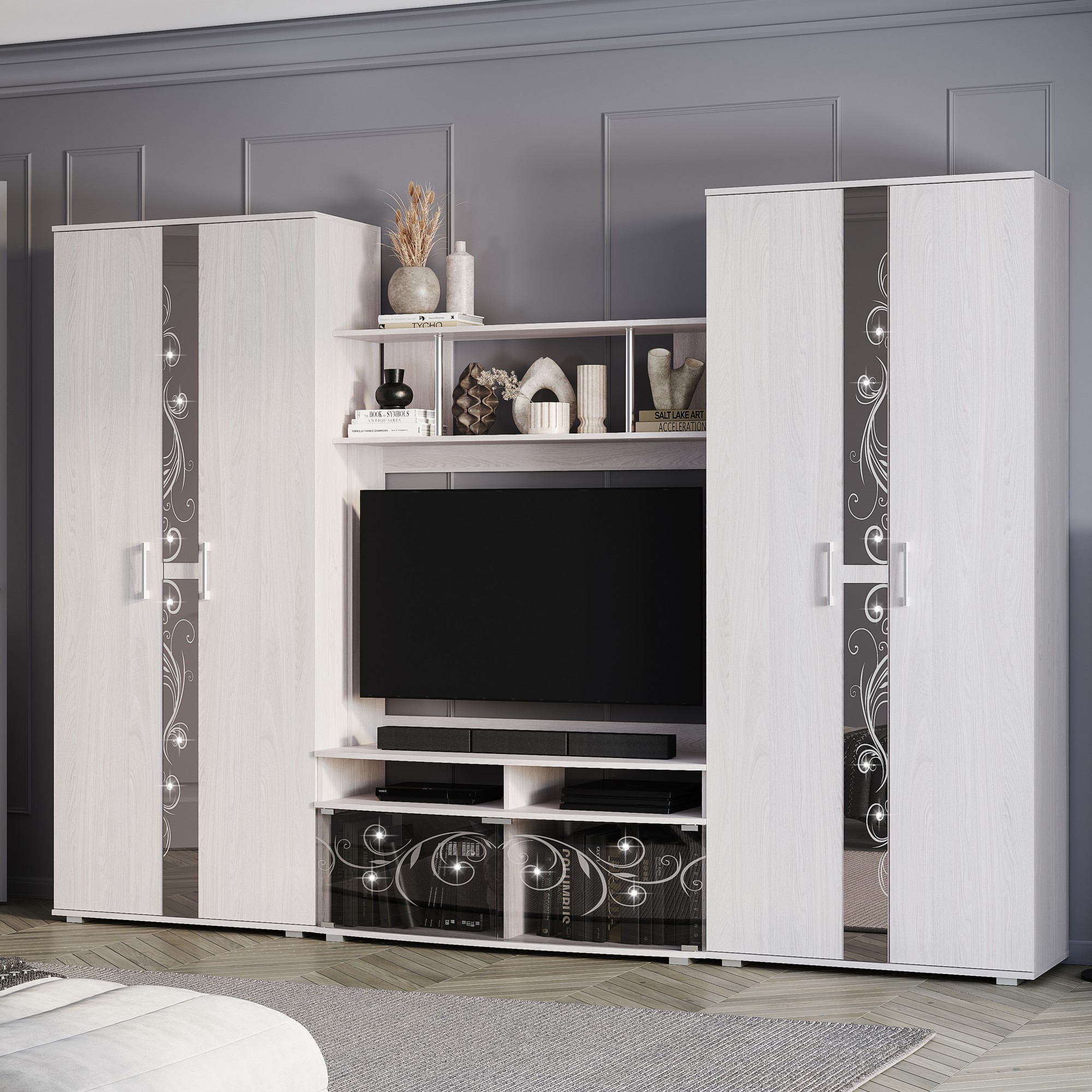 "Флоренция" Центральная секция ясень белый